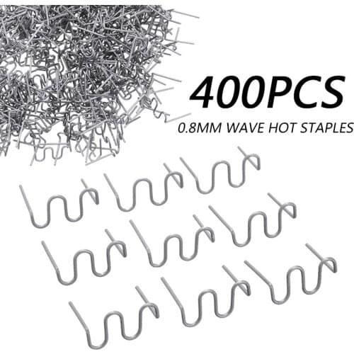 400pcs 0.8mm Stainless Steel Hot Staples Stapler Welding Wave For Car Bumper Repair Welder Repair Tools