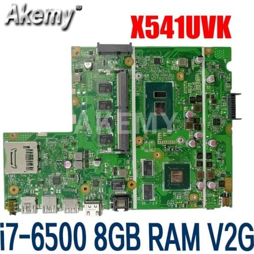Akemy X541UVK motherboard mainboard i7-6500U CPU 8GB RAM V2G For Asus X541UVK X541UJ X541UV F541U R541U laptop motherboard