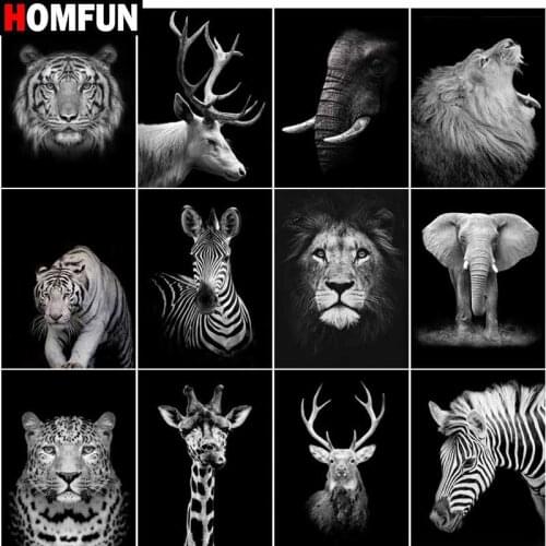HOMFUN Full Square/Round Drill 5D DIY Diamond Painting "Animal avatar landscape" Embroidery Cross Stitch 5D Home Decor Gift