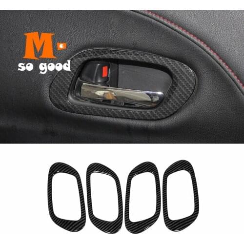 Car Inner Door Bowl Protector Frame Cover Trim 2014 2016 2017 2018 Accessories RHD/LHD ABS Carbon Fibre for Honda HR-V HRV vezel