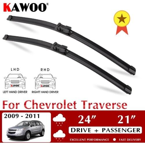 KAWOO Wiper Car Wiper Blades For Chevrolet Traverse 2009-2011 Windshield Windscreen Front Window Accessories 24"+21" LHD RHD