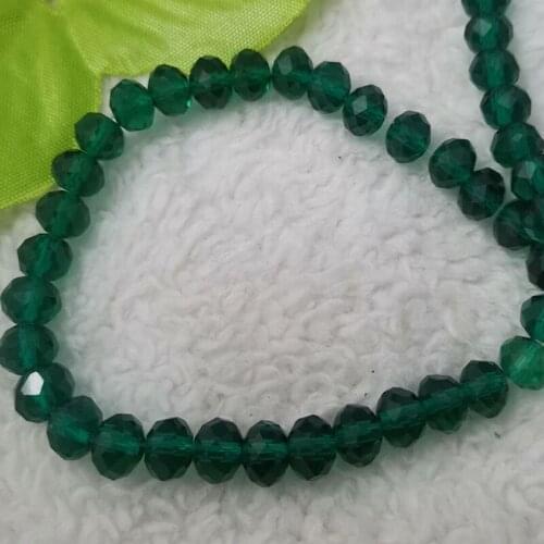 Free Ship 1000 Pcs Dark Green Crystal Glass Rondelle Faceted Loose Spacer Beads 8mm