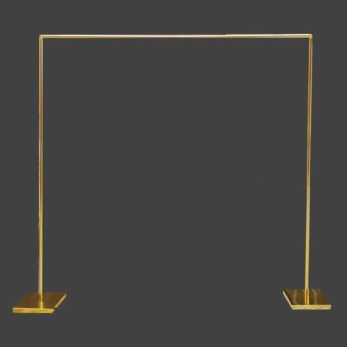 Shiny Wedding metal gold plated arch golden wedding backdrop stand stage flower Stand balloon arch stand arch flower