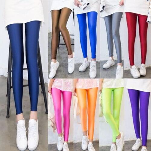 High Waist Womens Pants Woman Harajuku Leggings Candy colors Stretch Trousers for Sport Women Summer Pencil Pants Yog a Female