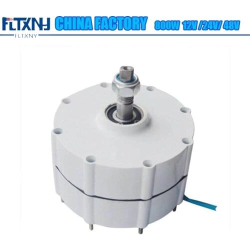 Low Speed 500W 600W 800W 12V 24V 3 Phase Gearless Permanent Magnet Generator AC Alternators Use For Wind Turbine Water Turbine