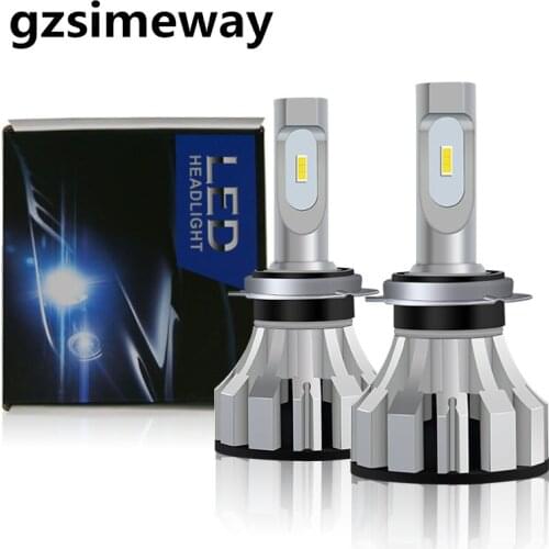 Gzsimeway 2PCS Car led lights 12V H1 H4 H7 H11 9005 headlight bulbs with CSP chip 8000LM 6000K white auto led headlamp fog light