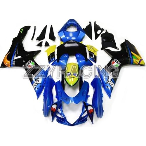 Motorcycle Fairings Kit for Suzuki GSXR600 GSXR750 K11 2011 2012 2013 2014 2015 2016 ABS Plastic Body Work Blue Yellow Shark