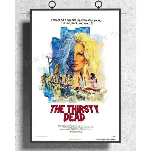 NJ598 THE THIRSTY DEAD Movie Horror Zombies VHS Big Box Wall Sticker Silk Poster Art Home Decoration