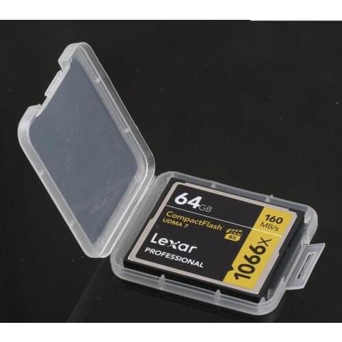 New Protection Case Card Container Memory Card Boxes CF Cards Tool Plastic Transparent Storage Box Mini CF Card#891203