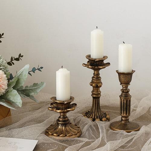 Retro Candlestick Home Decor Candelabra Candle Holders Wedding Table Decoration Moroccan Decor European Dining Table Decor