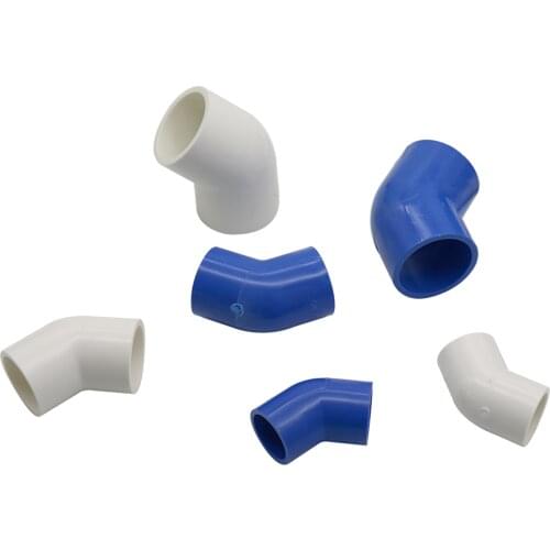 20/25/32mm 45 Degree Joint Elbow PVC Connector Garden Irrigation Water Connector Pipe Connection Adapters 2 Pcs