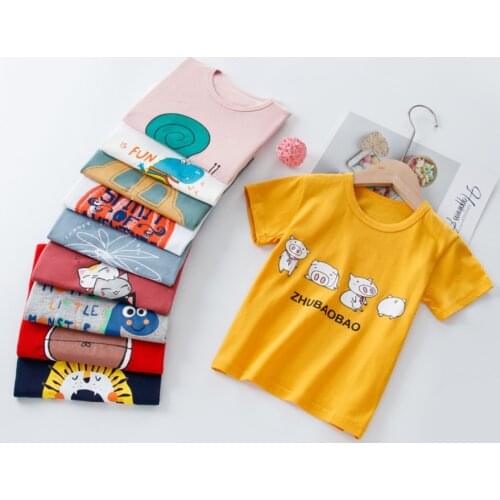 Boys Tops Summer 2020 Kids T-Shirt Cotton Short Sleeve Boys Tee Cartoon Children T Shirts Toddler Stripe T Shirt Boy 6 8 10 12 Y