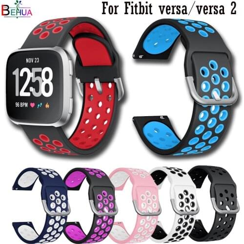 Waterproof Durable Silicone Sports Wristband For Fitbit Versa 2 Smart watch strap Women Men watchband For Fitbit versa/ Lite new
