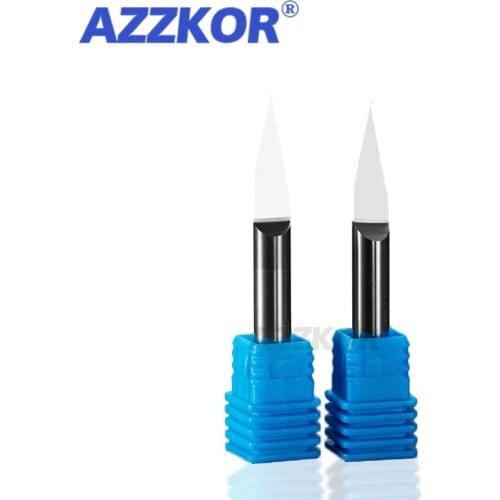 Tungsten Steel Flat Bottom Sharp Milling Cutter Veneer MDF Solid Wood Cutting Engraving Machine AZZKOR 5A Tool Acrylic Cutter