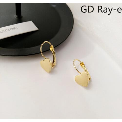 Retro Matte Love Heart Womens Earrings Simple Fashion Vintage Dangle Earrings 838
