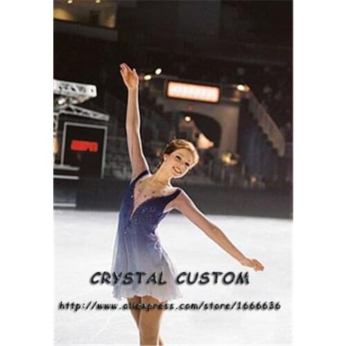 Custom Figure Skating Dresses For Women With Spandex Graceful New Brand Figure Skating Competition Dress Girls DR2701