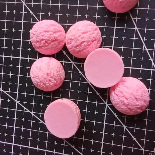 1pcs/lot resin flat back pink scoops of ice cream 19mm Cabochons Scrapbooking Hair Bow Center DIY Christmas decration