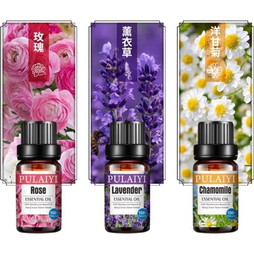 10ML Pure Fruit Lavender Essential Oil Diffuser Rose Lemon Air Fresh Home Living Room Car Air Improvement Candle Soap Making