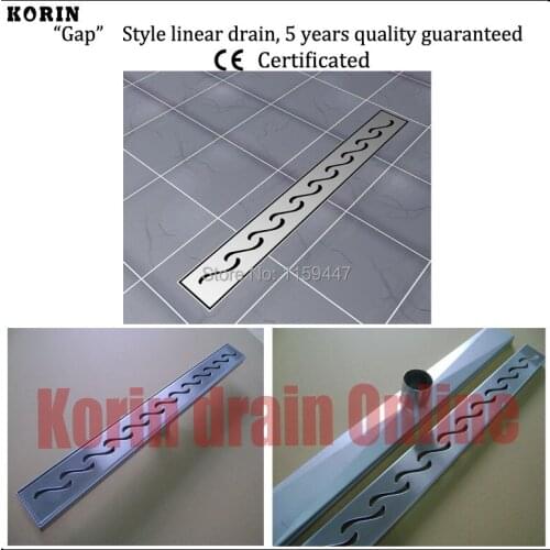 1000mm "Wave" Style Stainless Steel 304 Linear Shower Drain, Vertical Drain, Floor Waste, Long floor drain, Shower channel