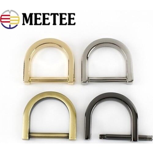 5/10/30pcs 20mm Removable U Ring Buckles for Bag Webbing Strap Chain Clasp Hook Screws DIY Leather Hardware Accessories H6-3