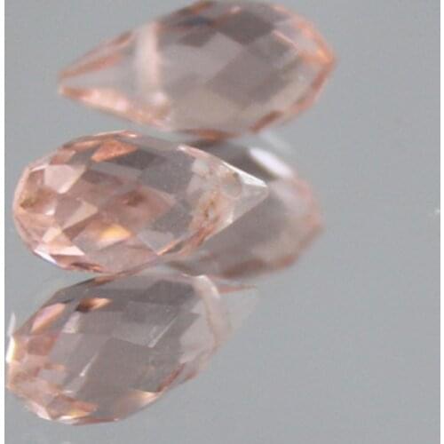 50pcs 6x12MM Clear Oval Faceted Czech Crystal Beads With Hole Briolette Teardrop Glass Beads For Jewelry Making DIY