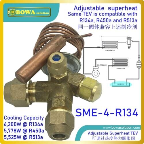 6.2KW R134a interchangeable TEV match 2HP (30 to 36cc/rev) rotary compessorS in air conditioners or heat pump unit