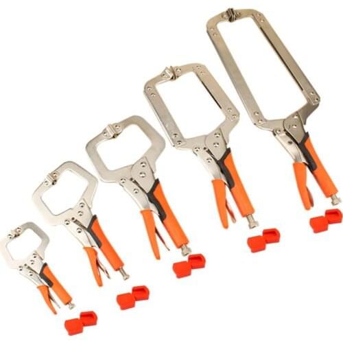 6/9/11/14/18 inch Face Clamp Pliers Woodworking Table Vise Cabinets Locking C Clamps Heavy Duty Grip Tool