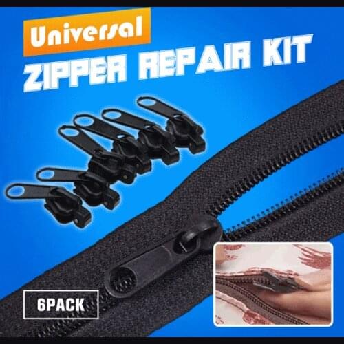 6 PCS/Set Instant Zipper Universal Instant Fix Zipper Repair Kit Replacement Zip Slider Teeth Rescue New Design Zippers For Sew