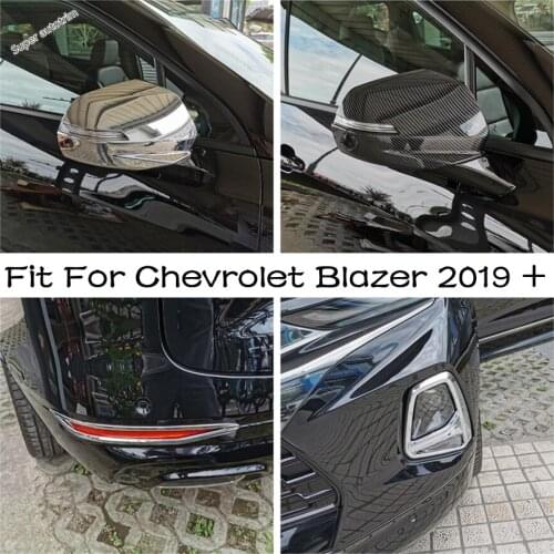 Auto Exterior Parts Fit For Chevrolet Blazer 2019 - 2021 Rearview Mirror / Front Fog Lamp Frame Overlay Rear Foglight Cover Trim