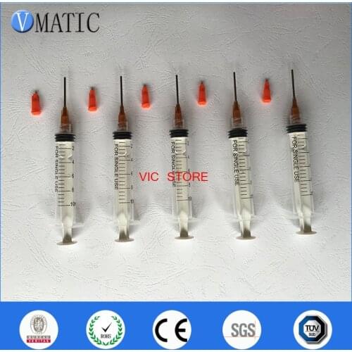 Free Shipping Transparent Liquid Dispenser Solder Paste Adhesive Glue Syringe 10cc 10ml With Cap Stopper + 15G 1 Inch Needle