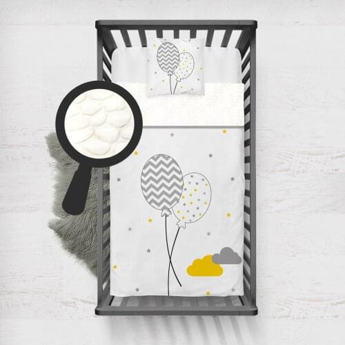 Kids Minky Blanket Super Soft and Warm Baby Blankets Children for Couch and Bed Baloons Yellow Gray Cloud Model 1394