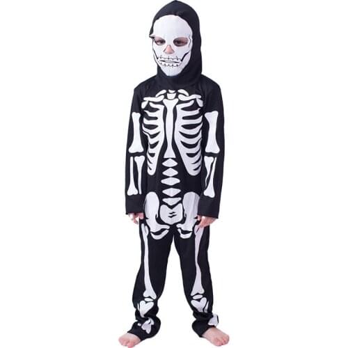 2020 Unisex Children Costume Halloween Party Clothes Boys Clothing Skeleton Ghost Girls Clothing Print Mask