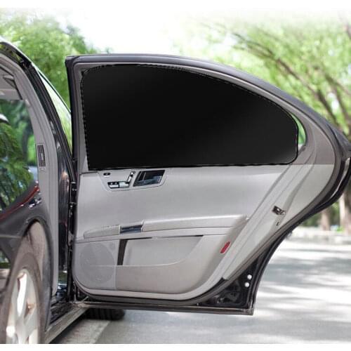1 Pair Adsorption Car Oblique Window Sunscreen Shade Curtains
