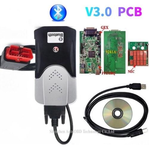 NEW VCI Best V3.0 OBDII OBD2 bluetooth car professional diagnostic tool scanner 2018.R0 for delphis VD DS150E Cdp for Car/Truck