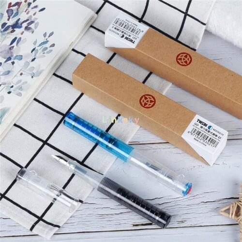 TWSBI Go Fountain Pen in Clear Demonstrator- spring loaded piston,silver stainless steel nib,Students girls practice calligraphy