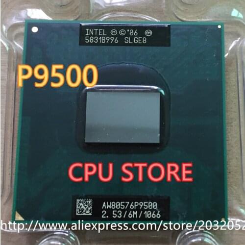 Intel Core 2 Duo P9500 CPU 2.53G 6M 1066MHz Socket p Laptop SLGE8 SLB4E (working 100% Free Shipping)