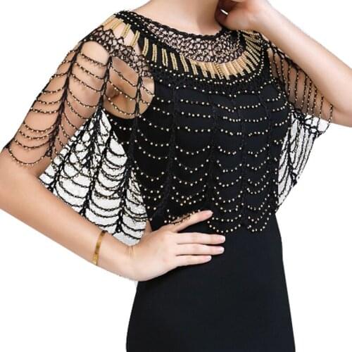 1920s Shawl Wraps Gatsby Beaded Evening Cape Bridal Shawl Bolero Flapper Cover Up Beaded Capelet