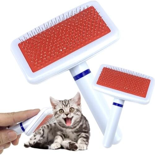 Air Pressure Pet Hair Remover Dog Brush For Long Hair Cat Comb Dog Grooming Puppy Brush Cleaning Supplies For Kitten Gold Teddy