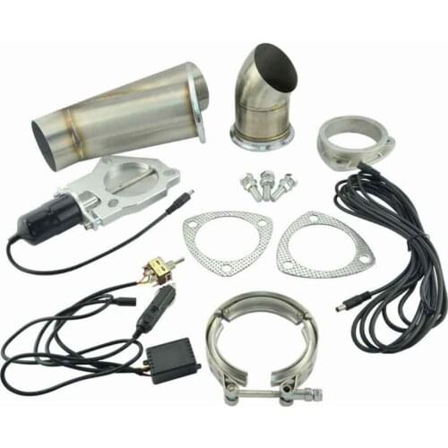 2.5 Inch System Remote Exhaust Catback Downpipe Cutout E-Cut Valve Out With Manual switch Car Complete Installations Exhaust