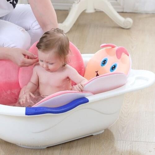 Foldable Newborn Bath Tub/Bed/Pad Cartoon Animal Kids Shower Net Comfortable Baths Chair/Shelf Infant Bathtub Support