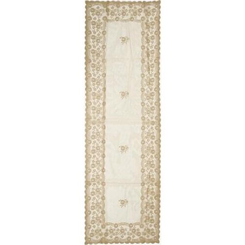 Knitting Board Pattern Runner Delicate Cappucino