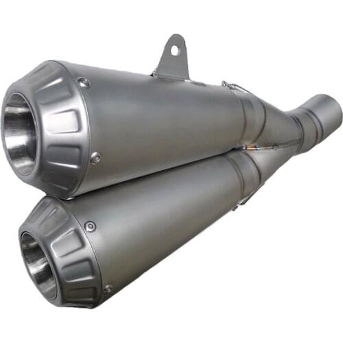 For Ducati Diavel Exhaust System Slip On Titanium Motorbike Muffler Pipe Escape Moto Middle Link Pipe with Dual End Pipes Laser