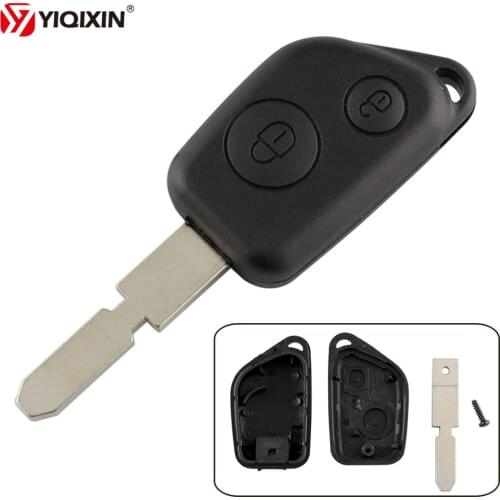 YIQIXIN 2 Button Remote Key Fob Case Shell For Citroen Picasso Saxo Xsara Berlingo For Peugeot Replacement Shell With 406 Blade
