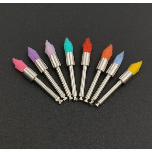 Latch Type (RA) Dental Lab Polishing Brush Tapered Shape Polisher 100pc/box Nylon Prophylaxis Brushes Dental Disposables