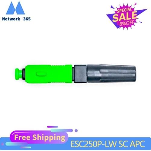 100pcs/lot quick Connector ESC250P-LW SC APC Single-Mode SC APC Optical Fiber quick connector SCFiber Optic Fast Connector
