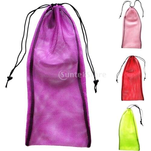 19"x9" Mesh Drawstring Bag for SCUBA Diving Snorkeling Dive Gear Fins Flippers Goggles Mask Snorkel Swimming Equipment Carry Bag