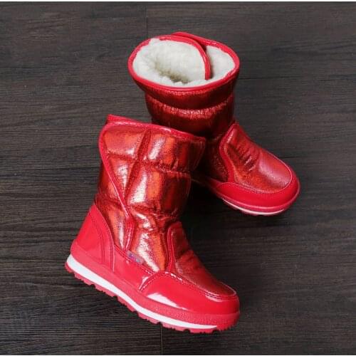 2020 girls boots warm shoes winter snow boots kids size children girls ski boots thick plush natural wool childrens boots JSH-M