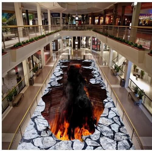 3D wallpaper floor for living room fire 3D wall murals wallpaper floor 3D wallpaper 3d floor murals Home Decoration