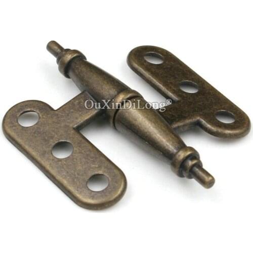 Retro Vintage 4Pairs European Antique Furniture Hinges Cupboard Wardrobe Bookcase Cabinet Hinge Bronze Hinges