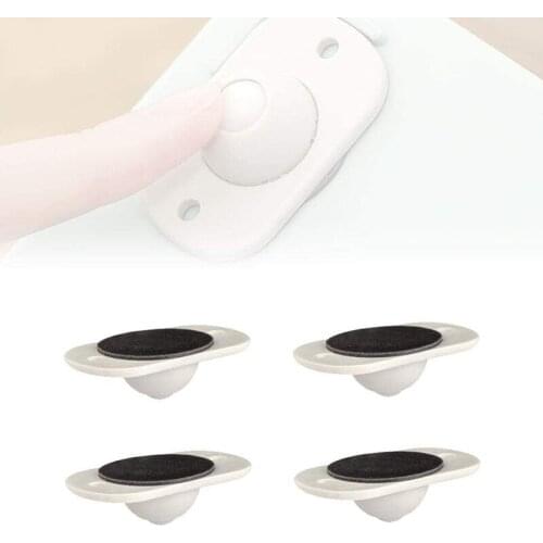 4Pcs Adhesive Casters Pulley Rollers for Cabinet Drawer Storage Box Trash Can Small Furniture Hardware Wheel Box Skateboard